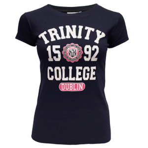 Navy/Pink Trinity College 1592 Ladies Cotton Tee