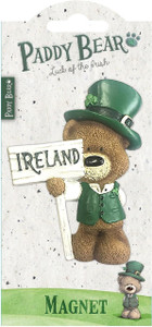Paddy Bear Irish Designed Resin Magnet With Ireland Sign