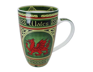 Celtic Window Welsh Dragon Mug