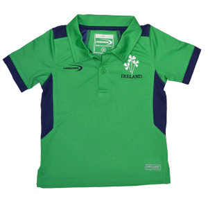 Lansdowne Emerald/Navy Ireland Shamrock Kids Performance Polo DublinGiftCompany.com