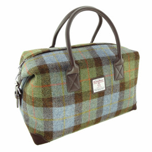 Scottish  Harris Tweed Tartan Overnight Bag