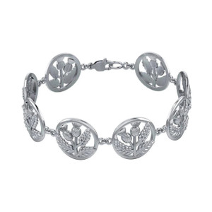 Silver Thistle Charms Bracelet