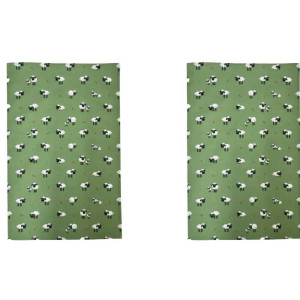 Green Fluffy Flock Sheep Kitchen Tea Towel