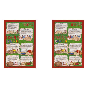 Irish Recipes Cotton Tea Towel