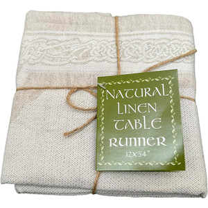 Natural Damask Table Runner 12"x54