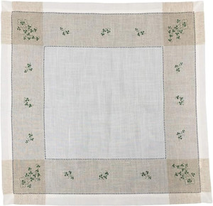 Samuel Lamont Kinsale Irish Shamrock Embroidered Tablecloth