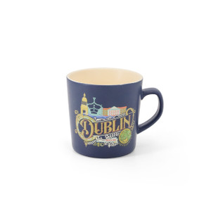 Dublin Dreams Vintage Streetscape Blue Mug