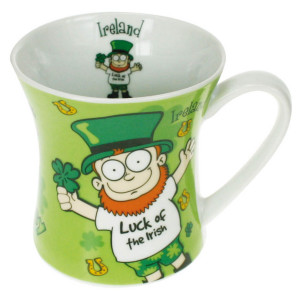 Looney Leprechaun Concave Ceramic Mug