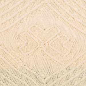 SAOL Merino Wool Shamrock Throw White SaolKnitwear.com MT119-100-OS