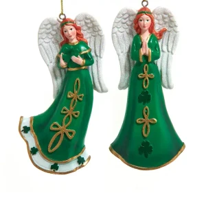 Irish Angel Resin Ornaments 4"