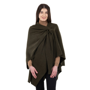 Lambswool Draped Shawl LLS105 - 902 Army Green Studio Saol