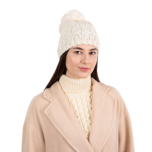 Ladies Cable Hat ML310 - 100 Natural Saol