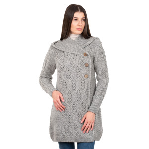 Aran Leaf Coat ML162-103 Grey Saol