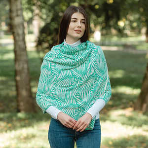 Newgrange Fern Wrap	LS104 - 404	Aqua Green