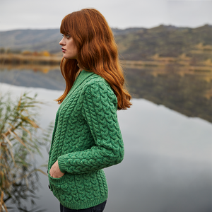 Ladies Shawl Neck Cardigan ML164 - 105 Green