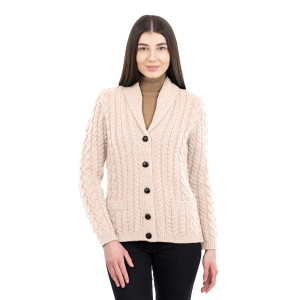 Ladies Shawl Neck Cardigan ML164 - 109 Parnsnip