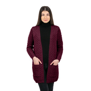Aran Icon Coat ML166-108 Wine Soal