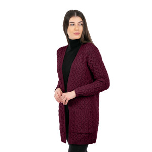 Aran Icon Coat ML166-108 Wine Soal
