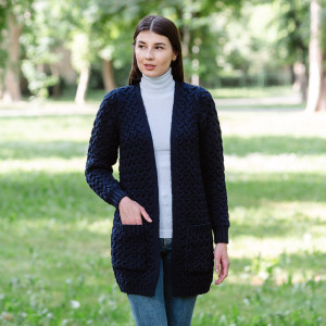 Aran Icon Coat ML166-104 Navy Soal