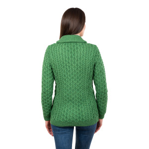 Cable Knit Bomber Jacket	ML174 - 105 Green Saol