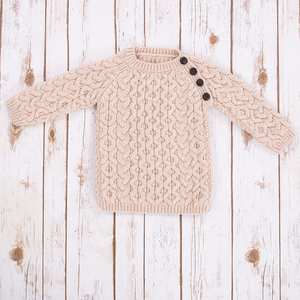 Kids Aran Sweater MK100-109  Parsnip Saol