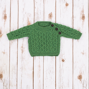 Kids Aran Sweater MK100-105 Green Saol