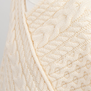 Saol  cable knit poncho - FL176 - 600 Natural  saolknitwear.com