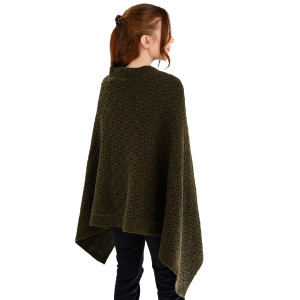 LLS110  - 902 Army Green OS - SAOL Ladies Knitwear Reverse View