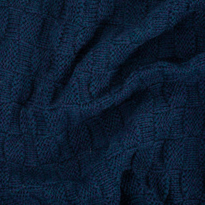 Fisherman Aran Throw FT192 Ocean Blue Details