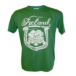Sage Green Ireland Clover T-Shirt DublinGiftCompany.com