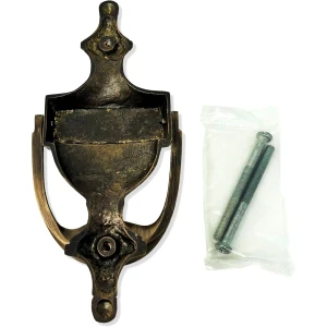 Failte Shamrock Brass Door Knocker 8'' Irish in Antique Brass on DublinGift in Door Knockers