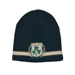 Green Embroidered Ireland Crest Knit Hat DublinGiftCompany.com