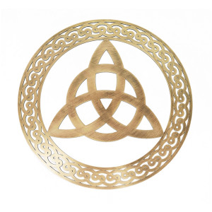 Celtic Triquetra Designed Wall Hanging - Antique Finish