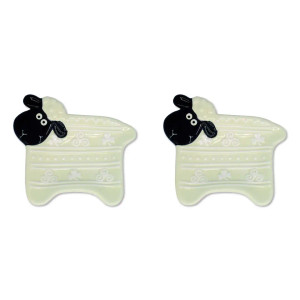 Hand Painted Ceramic Wooly Teabag Holder