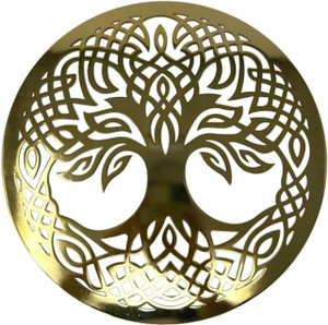 Circular Celtic Tree of Life Wall Hanging- Polished Brass