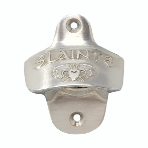 Wall Mounted Slainte Bottle Opener- Satin Finish  EBO109-SN DGC
