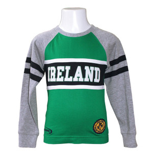 Lansdowne Emerald/Grey Ireland Long Sleeve Kids Top DublinGiftCompany.com