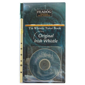 Feadog Brass "D" whistle and Tutor Book with CD DublinGiftCompany.com