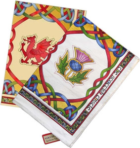 Set of 2 Cotton Tea Towels - Emblem of Scotland & Wales