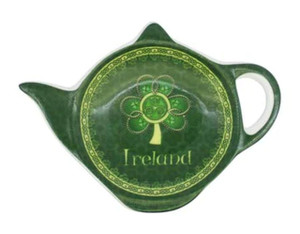 Shamrock Spiral Ceramic Teabag Holder