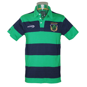Lansdowne Emerald/Navy Ireland Striped Polo Shirt DublinGiftCompany.com