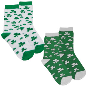 Kids’ Shamrock Socks - Irish-Themed Cotton Blend DublinGiftCompany.com