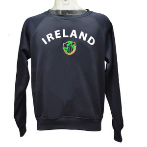 Lansdowne Navy Ireland Shamrock Crest Kids Sweatshirt DublinGiftCompany.com