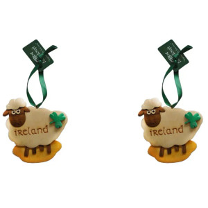 Wooden Sheep Irish Hanging Ornament