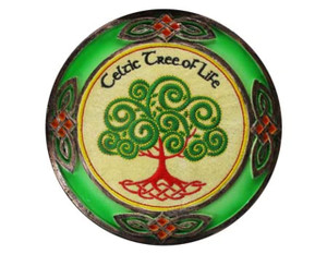 Embroidered Celtic Tree of Life Wall Plaque