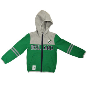 Lansdowne Emerald/Grey Performance Kids Full Zip Hoodie DublinGiftCompany.com