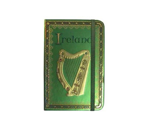 Irish Harp Green Notebook