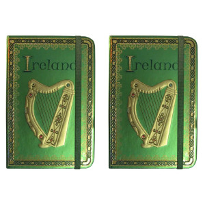 Irish Harp Green Notebook