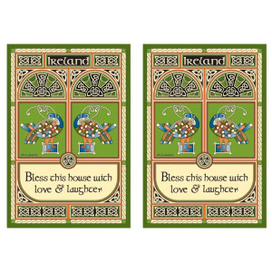 Celtic Peacock Irish Tea Towel