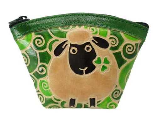 Leather Irish Sheep Coin Purse